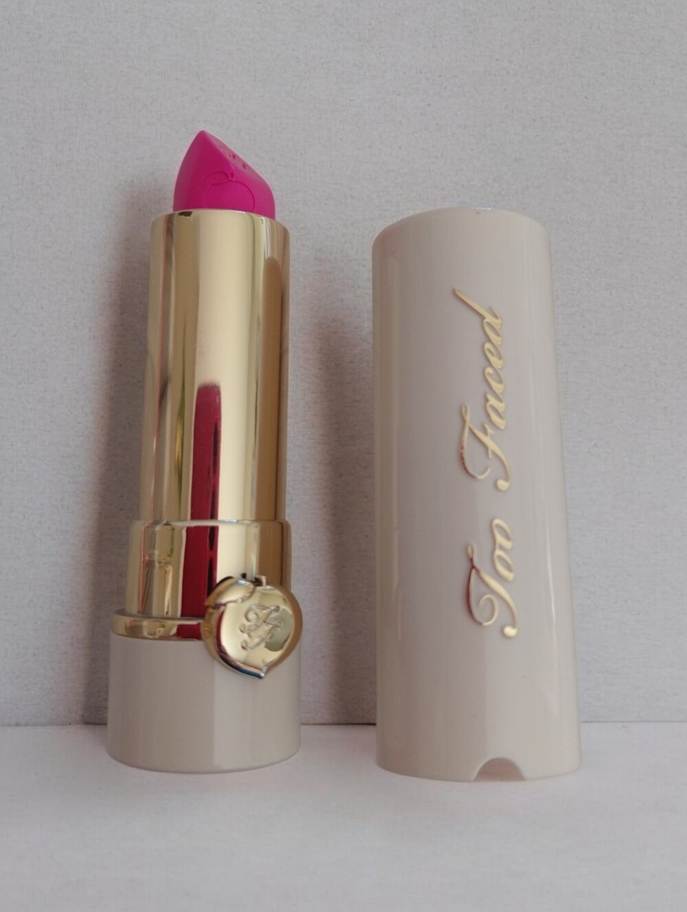 Too Faced Peach Kiss Lipstick--I Think In Pink